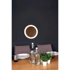 Luce Design MOON Wandleuchte LED Schwarz, Braun, Holzoptik, 1-flammig