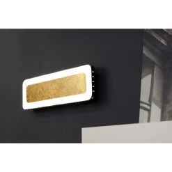 Luce Design Solaris Wandleuchte LED Weiß, Schwarz-Gold, 1-flammig