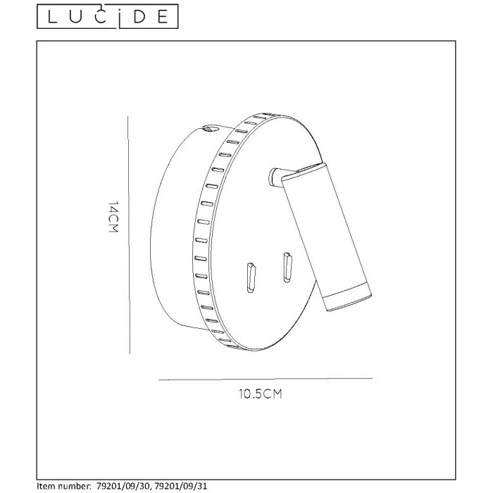 Lucide BENTJER Wandleuchte LED Schwarz, 1-flammig 7 Lucide BENTJER Wandleuchte LED Schwarz, 1-flammig – Bild 7