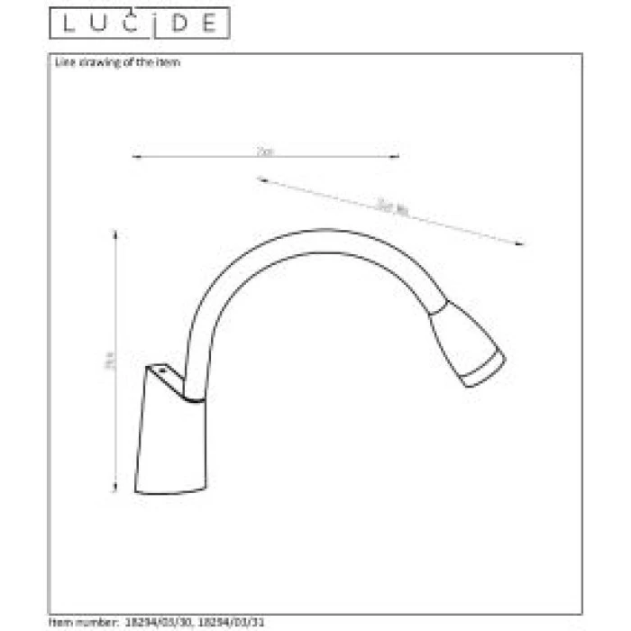 Lucide GALEN-LED Bettlampe Weiß, 1-flammig 9 Lucide GALEN-LED Bettlampe Weiß, 1-flammig – Bild 9
