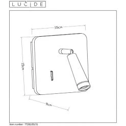 Lucide OREGON Wandspot LED Weiß, 1-flammig 13 Lucide OREGON Wandspot LED Weiß, 1-flammig -Wandleuchten Verkauf lucide oregon wandspot 77282 03 31 6