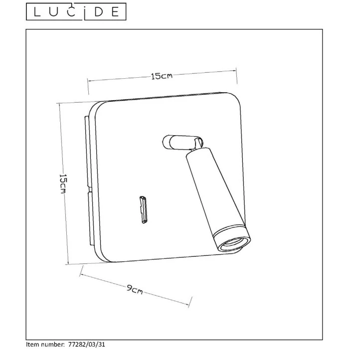 Lucide OREGON Wandspot LED Weiß, 1-flammig 7 Lucide OREGON Wandspot LED Weiß, 1-flammig – Bild 7