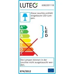 Lutec Lampen Lutec Rola Wandleuchte LED Anthrazit, 1-flammig -Wandleuchten Verkauf lutec rola wandleuchte 6382201118 2