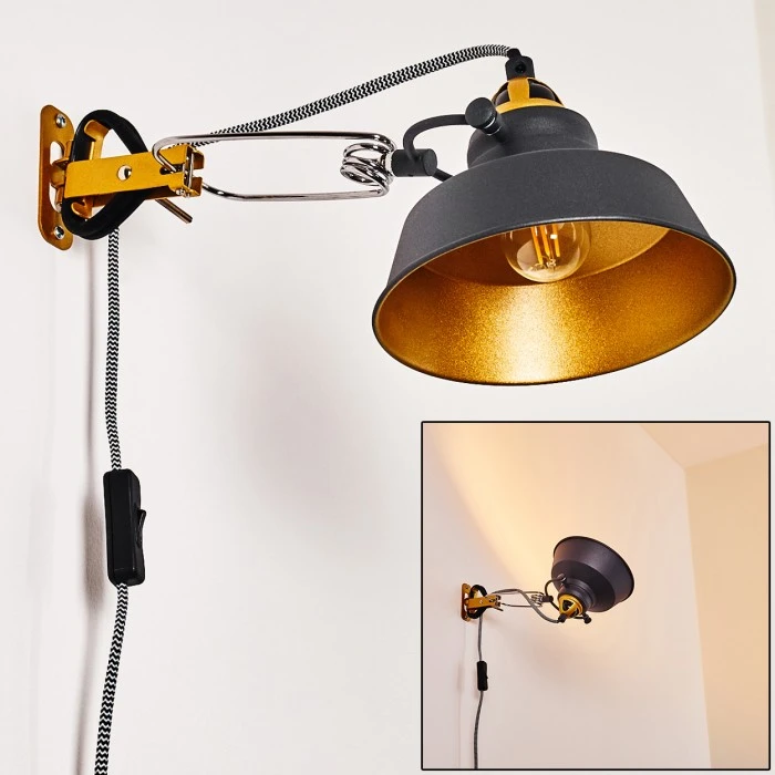 Hofstein Luven Wandleuchte Gold, 1-flammig 1 Hofstein Luven Wandleuchte Gold, 1-flammig