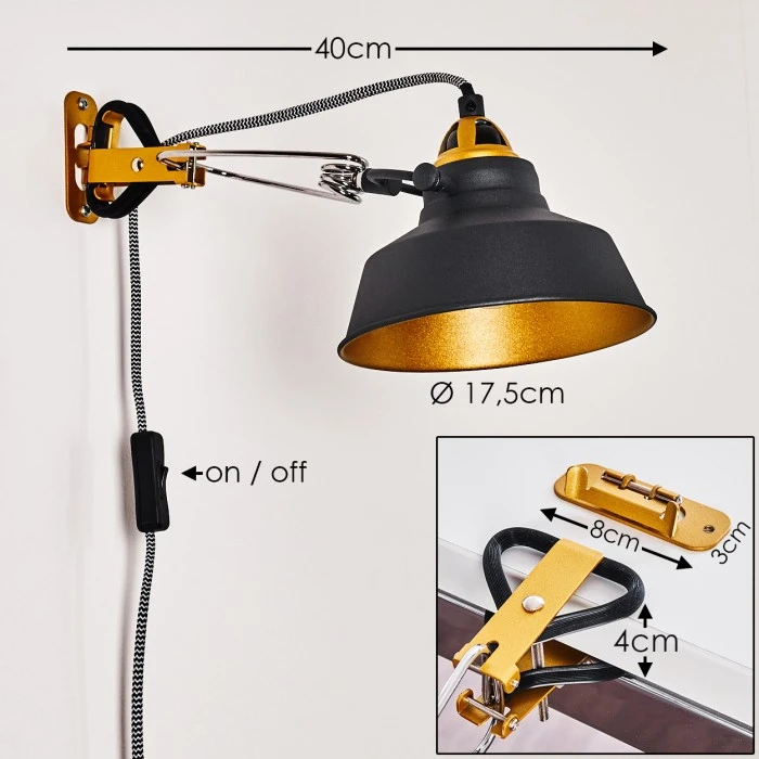 Hofstein Luven Wandleuchte Gold, 1-flammig 2 Hofstein Luven Wandleuchte Gold, 1-flammig - Image 2