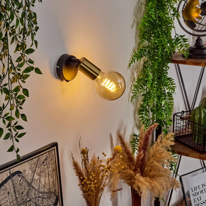 Hofstein Maidford Wandleuchte Messing, Schwarz, 1-flammig 11 Hofstein Maidford Wandleuchte Messing, Schwarz, 1-flammig - Image 11