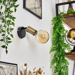 Hofstein Maidford Wandleuchte Messing, Schwarz, 1-flammig 23 Hofstein Maidford Wandleuchte Messing, Schwarz, 1-flammig -Wandleuchten Verkauf maidford wandleuchte h3388112 11