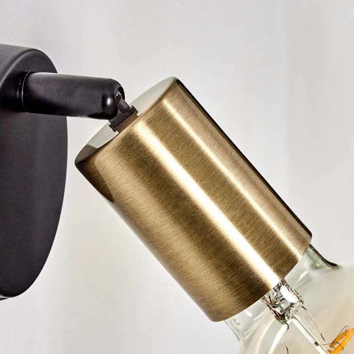 Hofstein Maidford Wandleuchte Messing, Schwarz, 1-flammig 3 Hofstein Maidford Wandleuchte Messing, Schwarz, 1-flammig - Image 3