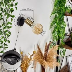 Hofstein Maidford Wandleuchte Messing, Schwarz, 1-flammig 15 Hofstein Maidford Wandleuchte Messing, Schwarz, 1-flammig -Wandleuchten Verkauf maidford wandleuchte h3388112 3