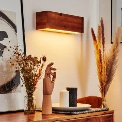 Hofstein Marmorera Wandleuchte LED Weiß, Naturfarben, 1-flammig