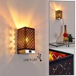 Hofstein Meldal Wandleuchte Silber, 1-flammig