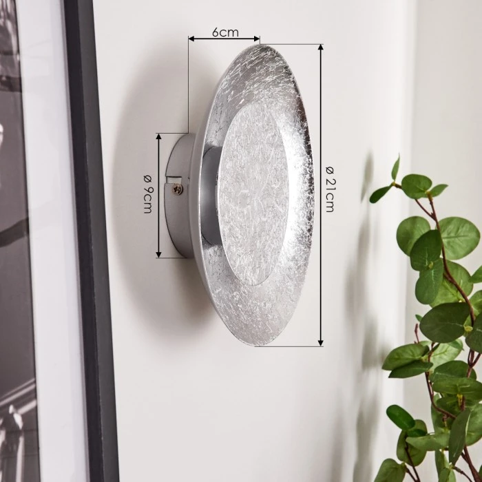 Hofstein Merlo Wandleuchte LED Silber, 1-flammig 4 Hofstein Merlo Wandleuchte LED Silber, 1-flammig - Image 4