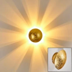 Hofstein Mezia Wandleuchte Gold, 1-flammig