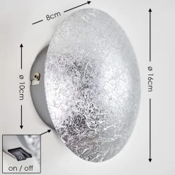 Hofstein Mezia Wandleuchte Silber, 1-flammig 19 Hofstein Mezia Wandleuchte Silber, 1-flammig -Wandleuchten Verkauf mezia wandleuchte h3080719 1