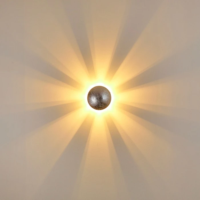 Hofstein Mezia Wandleuchte Silber, 1-flammig 3 Hofstein Mezia Wandleuchte Silber, 1-flammig - Image 3