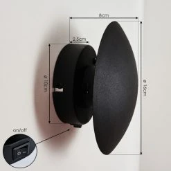 Hofstein Mezia Wandleuchte LED Schwarz, 1-flammig -Wandleuchten Verkauf mezia wandleuchte h3433096 3