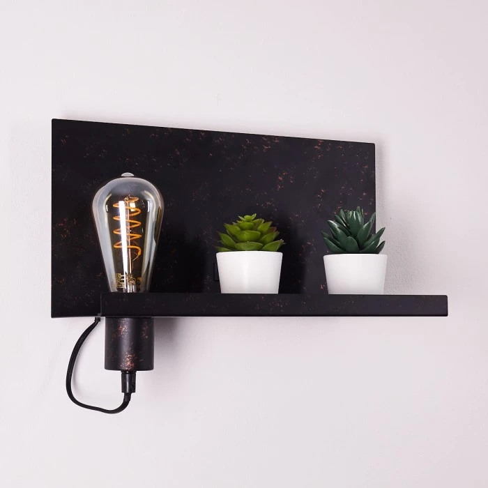 Hofstein Moheda Wandleuchte Schwarz, Rostfarben, 1-flammig 19 Hofstein Moheda Wandleuchte Schwarz, Rostfarben, 1-flammig - Image 19