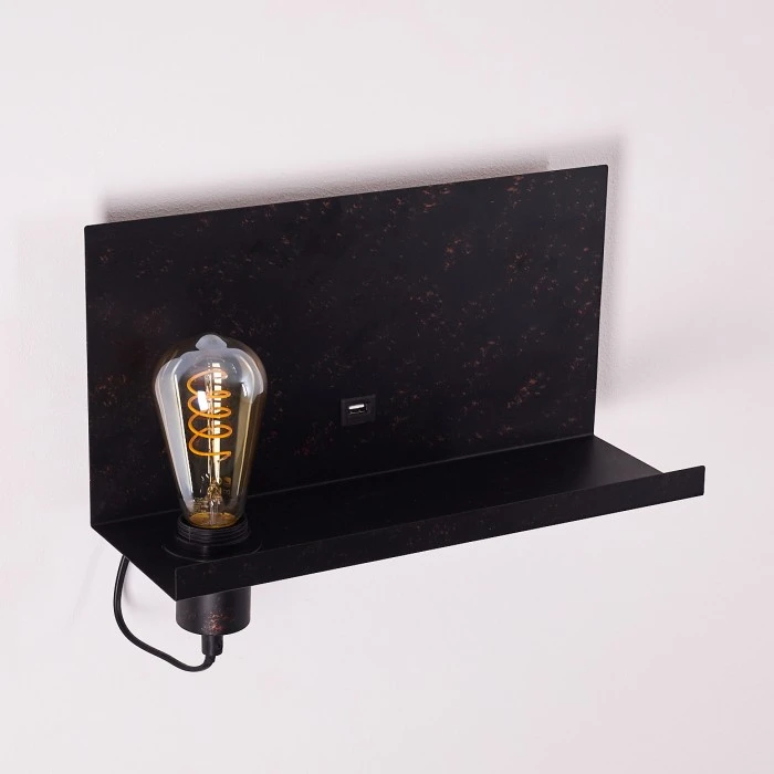 Hofstein Moheda Wandleuchte Schwarz, Rostfarben, 1-flammig 22 Hofstein Moheda Wandleuchte Schwarz, Rostfarben, 1-flammig - Image 22