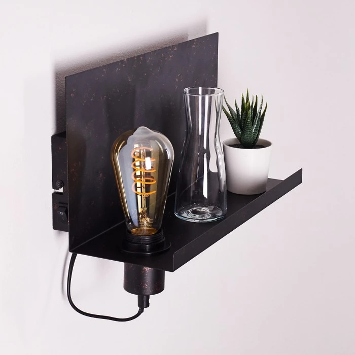 Hofstein Moheda Wandleuchte Schwarz, Rostfarben, 1-flammig 23 Hofstein Moheda Wandleuchte Schwarz, Rostfarben, 1-flammig - Image 23