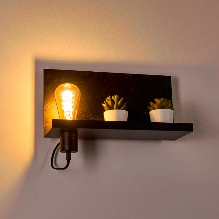 Hofstein Moheda Wandleuchte Schwarz, Rostfarben, 1-flammig 24 Hofstein Moheda Wandleuchte Schwarz, Rostfarben, 1-flammig - Image 24