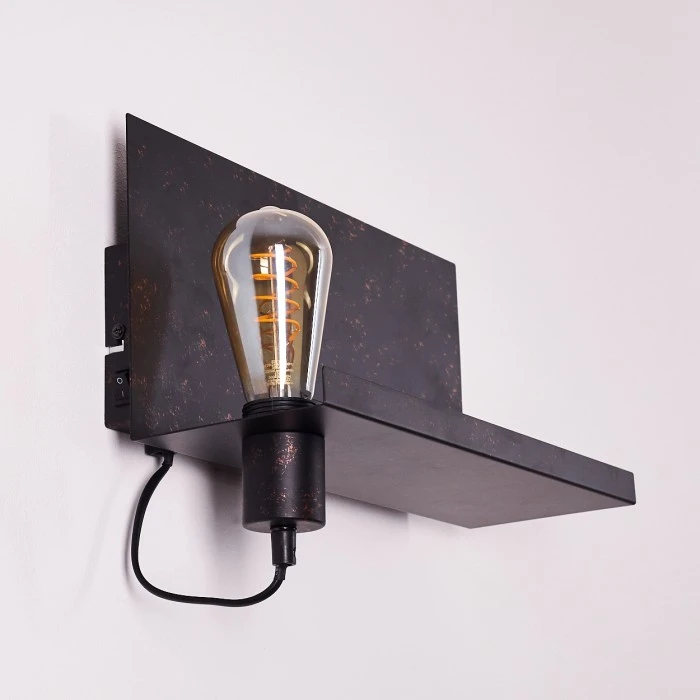 Hofstein Moheda Wandleuchte Schwarz, Rostfarben, 1-flammig 25 Hofstein Moheda Wandleuchte Schwarz, Rostfarben, 1-flammig - Image 25