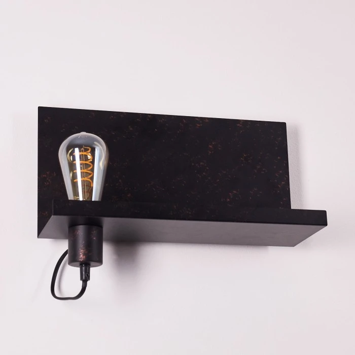 Hofstein Moheda Wandleuchte Schwarz, Rostfarben, 1-flammig 5 Hofstein Moheda Wandleuchte Schwarz, Rostfarben, 1-flammig - Image 5