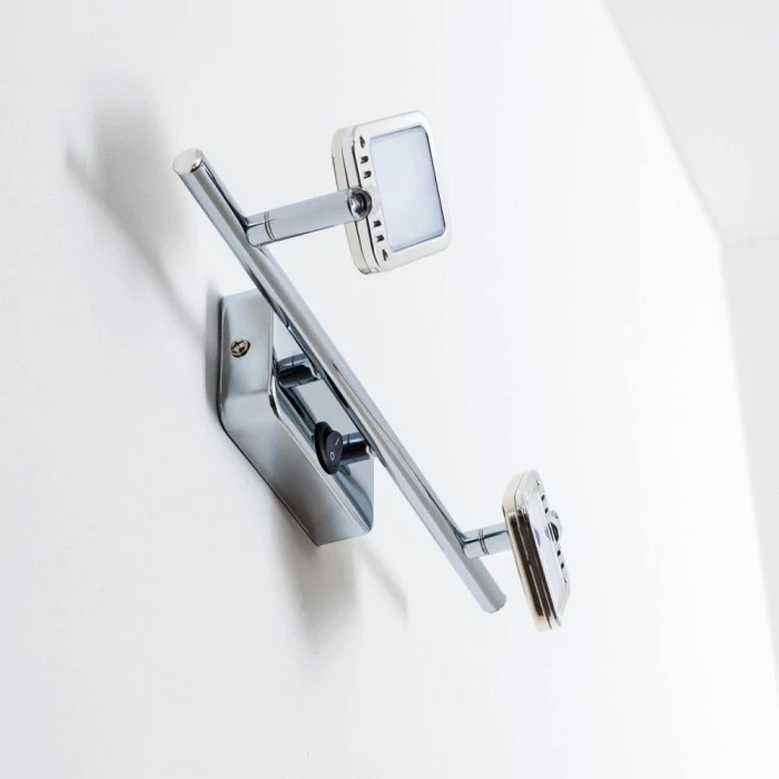 Hofstein Moosonee Wandleuchte LED Chrom, 2-flammig 13 Hofstein Moosonee Wandleuchte LED Chrom, 2-flammig - Image 13