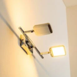 Hofstein Moosonee Wandleuchte LED Chrom, 2-flammig 16 Hofstein Moosonee Wandleuchte LED Chrom, 2-flammig -Wandleuchten Verkauf moosonee wandleuchte h3009635 3