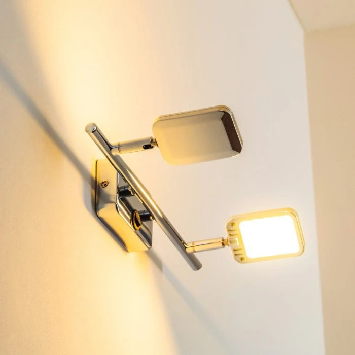 Hofstein Moosonee Wandleuchte LED Chrom, 2-flammig 4 Hofstein Moosonee Wandleuchte LED Chrom, 2-flammig - Image 4