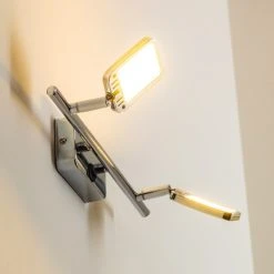 Hofstein Moosonee Wandleuchte LED Chrom, 2-flammig 17 Hofstein Moosonee Wandleuchte LED Chrom, 2-flammig -Wandleuchten Verkauf moosonee wandleuchte h3009635 4