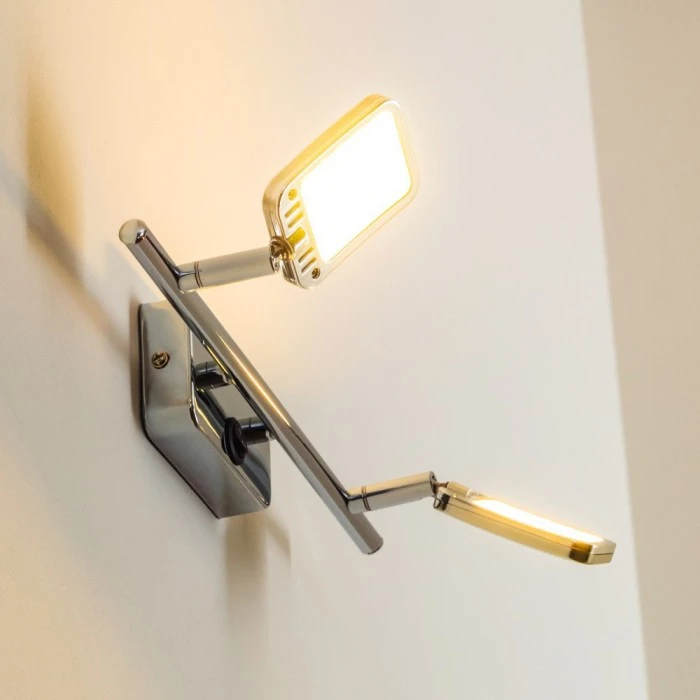 Hofstein Moosonee Wandleuchte LED Chrom, 2-flammig 5 Hofstein Moosonee Wandleuchte LED Chrom, 2-flammig - Image 5