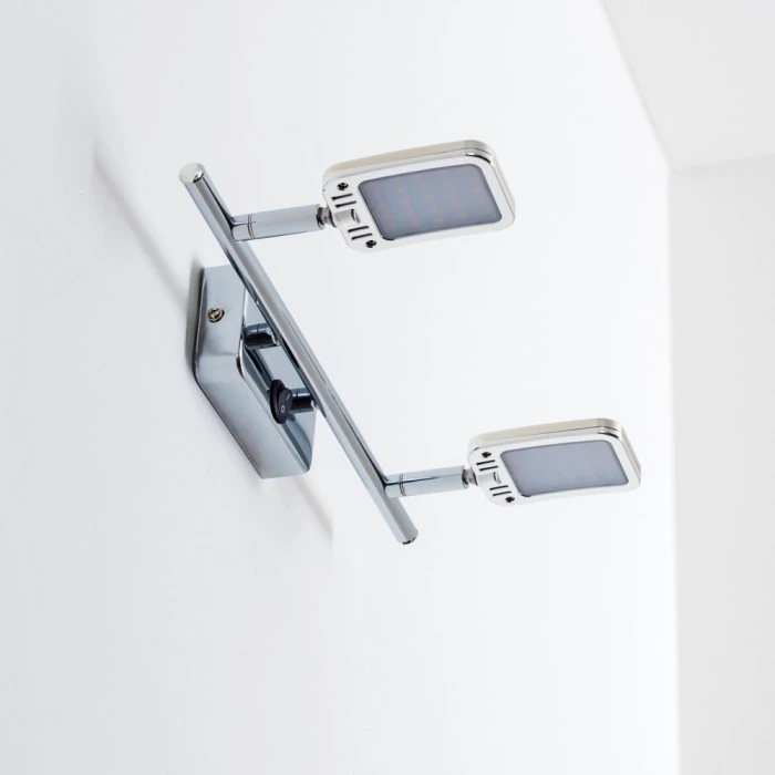 Hofstein Moosonee Wandleuchte LED Chrom, 2-flammig 7 Hofstein Moosonee Wandleuchte LED Chrom, 2-flammig - Image 7