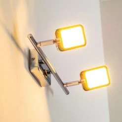 Hofstein Moosonee Wandleuchte LED Chrom, 2-flammig 21 Hofstein Moosonee Wandleuchte LED Chrom, 2-flammig -Wandleuchten Verkauf moosonee wandleuchte h3009635 8