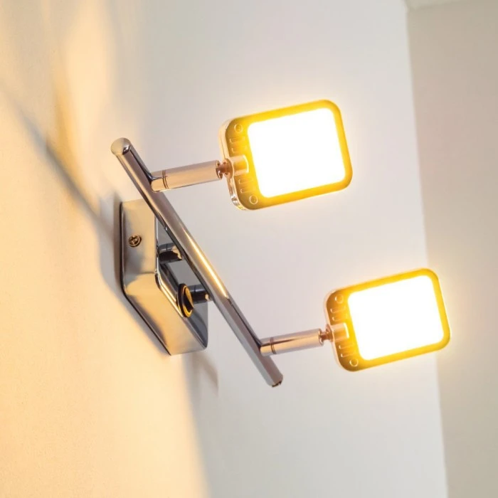 Hofstein Moosonee Wandleuchte LED Chrom, 2-flammig 9 Hofstein Moosonee Wandleuchte LED Chrom, 2-flammig - Image 9