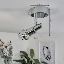 Hofstein Morges Deckenleuchte LED Chrom, 1-flammig -Wandleuchten Verkauf morges deckenleuchte h3458600 3