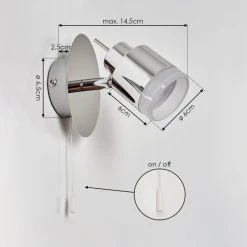Hofstein Morges Wandleuchte LED Chrom, 1-flammig 15 Hofstein Morges Wandleuchte LED Chrom, 1-flammig -Wandleuchten Verkauf morges wandleuchte h3458259 3
