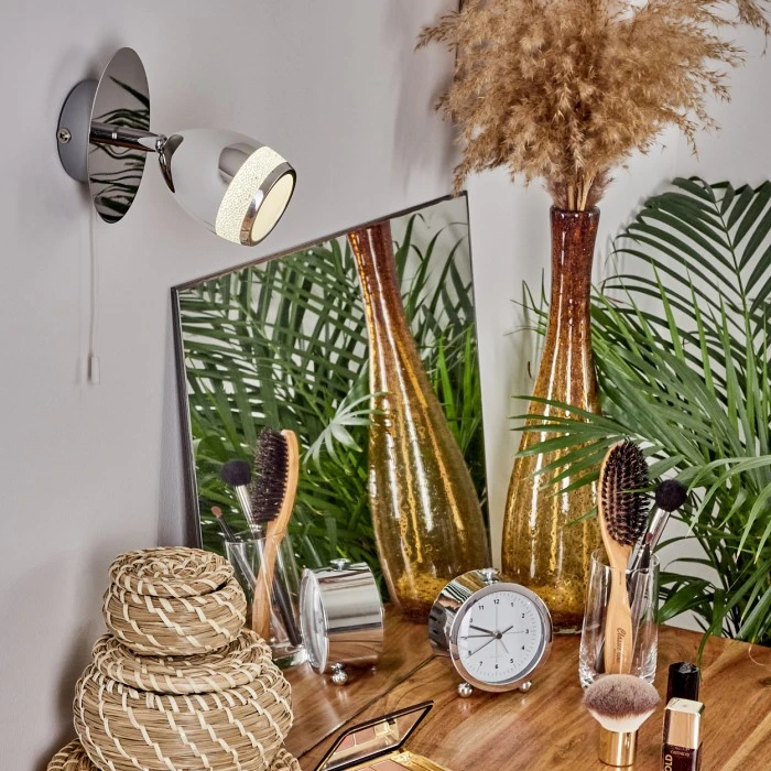 Hofstein Morges Wandleuchte LED Chrom, 1-flammig 7 Hofstein Morges Wandleuchte LED Chrom, 1-flammig - Image 7