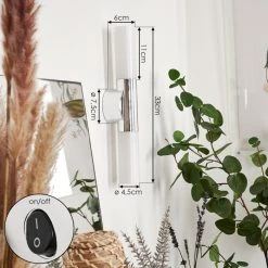 Hofstein Morges Wandleuchte Nickel-Matt, 2-flammig -Wandleuchten Verkauf morges wandleuchte h3578520 3