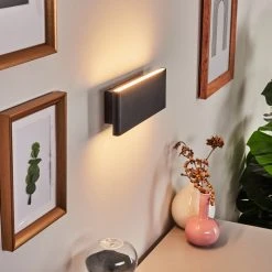 Hofstein Mosambik Wandleuchte LED Schwarz, Weiß, 1-flammig -Wandleuchten Verkauf mosambik wandleuchte h3394212 6