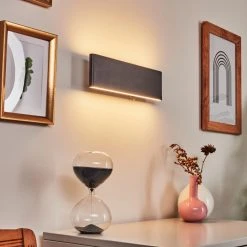 Hofstein Mosambik Wandleuchte LED Schwarz, Weiß, 1-flammig