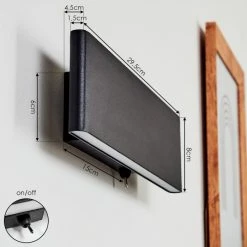 Hofstein Mosambik Wandleuchte LED Schwarz, Weiß, 1-flammig -Wandleuchten Verkauf mosambik wandleuchte h3416334 3