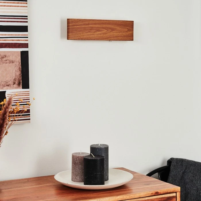 Hofstein Mosambik Wandleuchte LED Nickel-Matt, Braun, Holz dunkel, 1-flammig 10 Hofstein Mosambik Wandleuchte LED Nickel-Matt, Braun, Holz dunkel, 1-flammig - Image 10