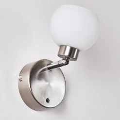 Hofstein Motala Wandleuchte LED Nickel-Matt, 1-flammig, Fernbedienung, Farbwechsler -Wandleuchten Verkauf motala wandleuchte h3299913 do2 11