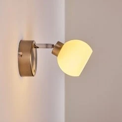 Hofstein Motala Wandleuchte LED Nickel-Matt, 1-flammig, Fernbedienung, Farbwechsler -Wandleuchten Verkauf motala wandleuchte h3299913 do2 13