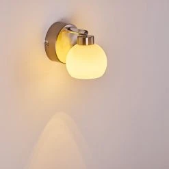 Hofstein Motala Wandleuchte LED Nickel-Matt, 1-flammig, Fernbedienung, Farbwechsler -Wandleuchten Verkauf motala wandleuchte h3299913 do2 15