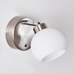 Hofstein Motala Wandleuchte LED Nickel-Matt, 1-flammig, Fernbedienung, Farbwechsler -Wandleuchten Verkauf motala wandleuchte h3299913 do2 16