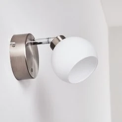 Hofstein Motala Wandleuchte LED Nickel-Matt, 1-flammig, Fernbedienung, Farbwechsler -Wandleuchten Verkauf motala wandleuchte h3299913 do2 20