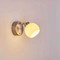 Hofstein Motala Wandleuchte LED Nickel-Matt, 1-flammig, Fernbedienung, Farbwechsler -Wandleuchten Verkauf motala wandleuchte h3299913 do2 29