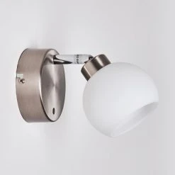 Hofstein Motala Wandleuchte LED Nickel-Matt, 1-flammig, Fernbedienung, Farbwechsler -Wandleuchten Verkauf motala wandleuchte h3299913 do2 30