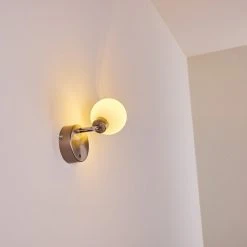 Hofstein Motala Wandleuchte LED Nickel-Matt, 1-flammig, Fernbedienung, Farbwechsler -Wandleuchten Verkauf motala wandleuchte h3299913 do2 4